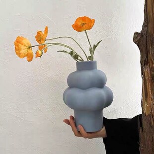 速发奶北呼瓶朵陶瓷花云风风呼厅茶几样板间装饰摆件