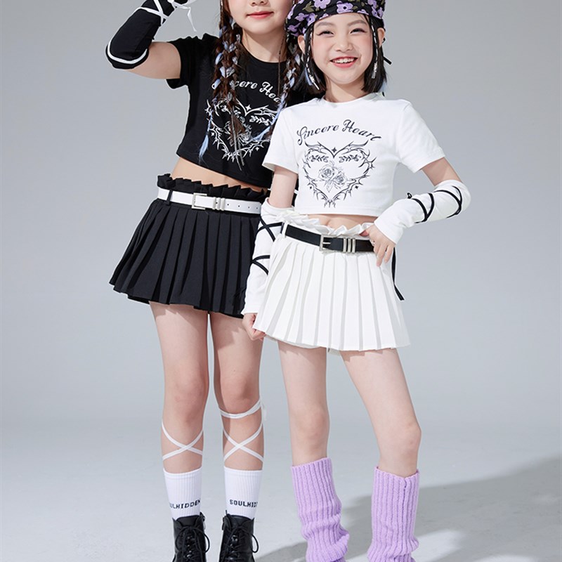 速发演爵士舞服装少儿街舞演出服p帅孩潮装hipho酷炸街走秀表孩服
