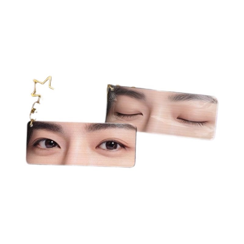 速发侯明昊为你睁眼小挂件亚克力眼睛条扣应援学生书包挂饰