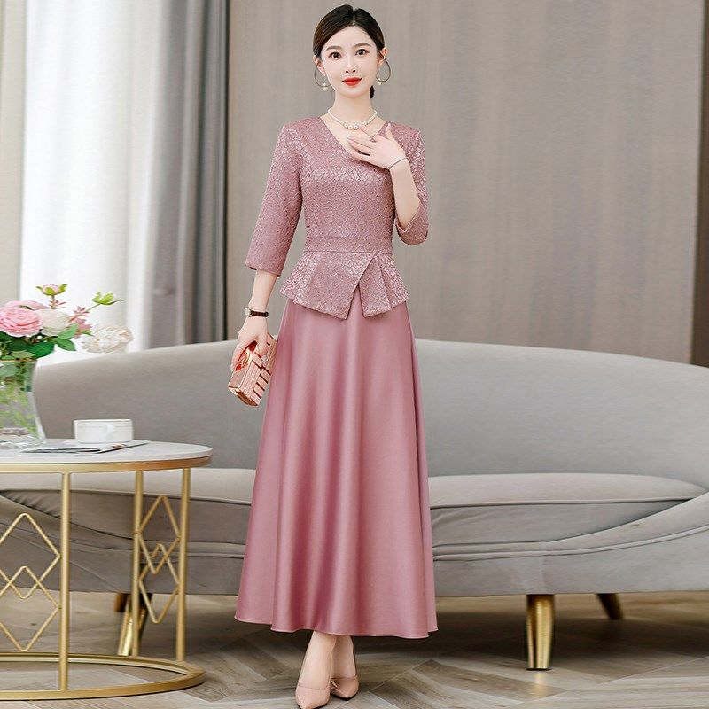 速发宴礼妈妈婚婚礼服高端轻奢高级感连婆婆服装平时可穿结婚喜衣