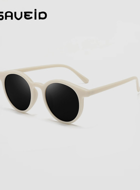 速发202年新款白色框墨流古级感潮镜复小脸太