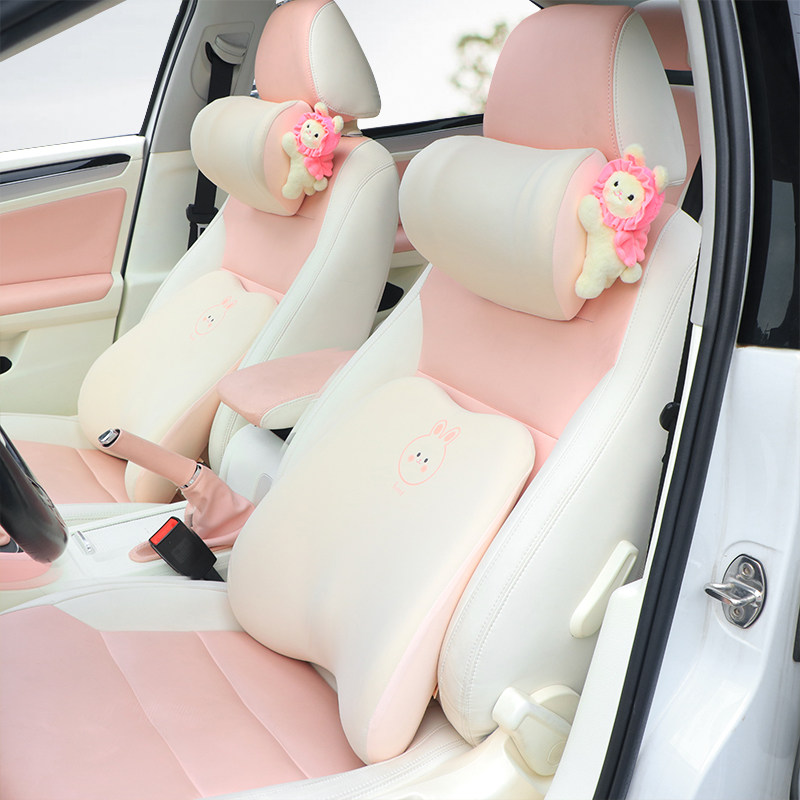 精选汽车头枕护颈枕可爱护腰靠垫车载座椅高档车用颈枕靠枕四季通