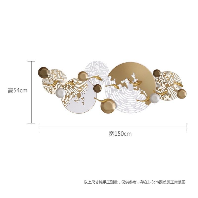 新中式现代家居壁饰立体九鱼图壁挂客厅电视沙发背景墙面装饰挂件