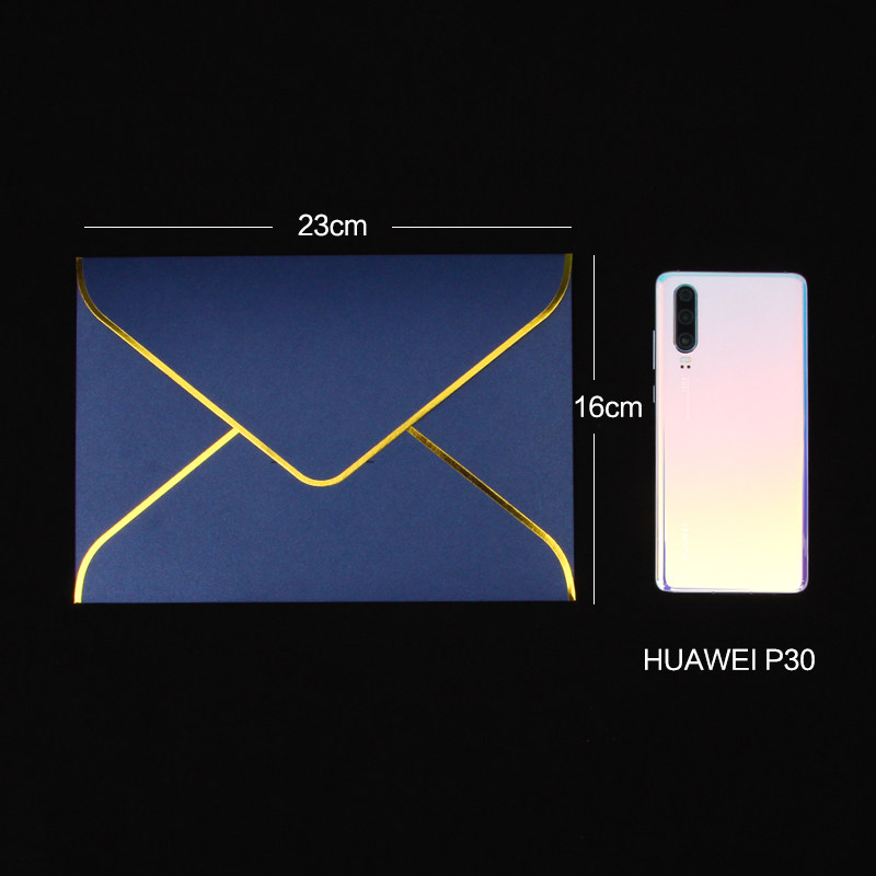 10张入A5信封信纸套装 烫金定制logo珠光7号信封邀请函文件照片袋
