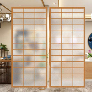 精选定制静电磨砂玻璃贴纸窗户贴膜新中式会所茶舍休闲中心移门玻