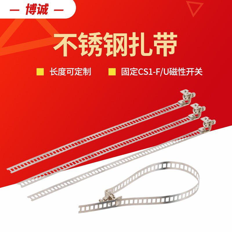不锈钢扎带磁性开关绑带MAL迷你气缸感应开关CS1-F/U固定绑带大头
