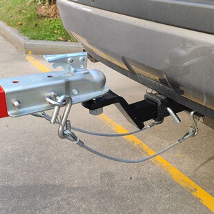 精选拖挂房车配件大全包胶镀锌带S弹簧钩安全绳 防脱绳半挂汽车改