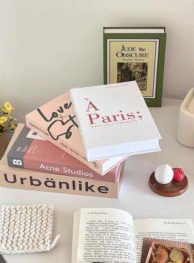 ins假书仿真书装饰书时尚简约粉色文字客厅桌面装饰摆件摄影道具