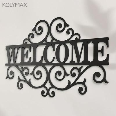入户门welcome铁艺装饰创意个性壁挂式金属门牌玄关店门墙上挂牌