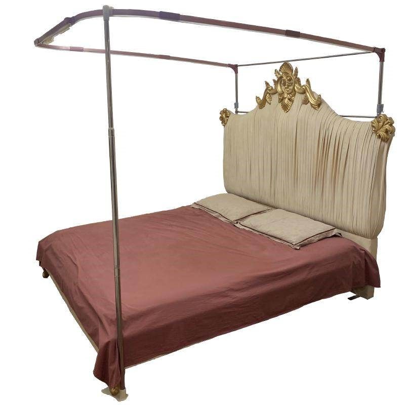 精选2025U型轨道蚊帐导轨支架配件固定立柱支撑杆子单配防下垂摇