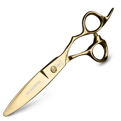 极光大马士革柳叶剪 滑剪 6寸进口440C发型师专用胖胖剪 美发剪刀