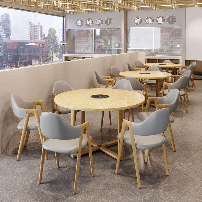 速发火锅店圆桌电磁炉一体烧烤串椅香饭店包厢圆用桌子商形桌串组,住宅家具,板木餐桌,淘宝优惠券,粉丝福利购,淘宝优惠卷