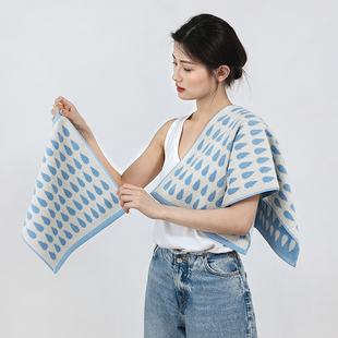 速发A类雨滴纯棉毛巾100浴全棉洗脸面澡儿童方巾柔软吸水洗巾%巾