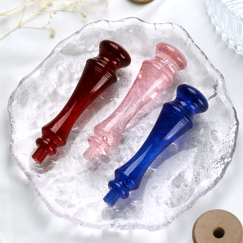 速发火漆亚克力树脂梦明冰晶质感火漆铜头印章把透配件搭配工具可