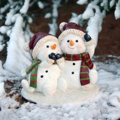 速发创意可爱雪人摆件家居装饰房子圣人老节礼男生送物车载圣节