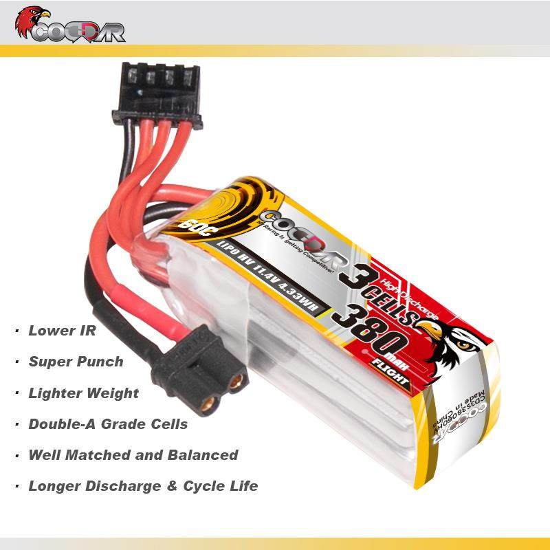 鹰氪CODDAR380MAH3S11.4V60CHV牙签机航模穿越机锂电池LIPO
