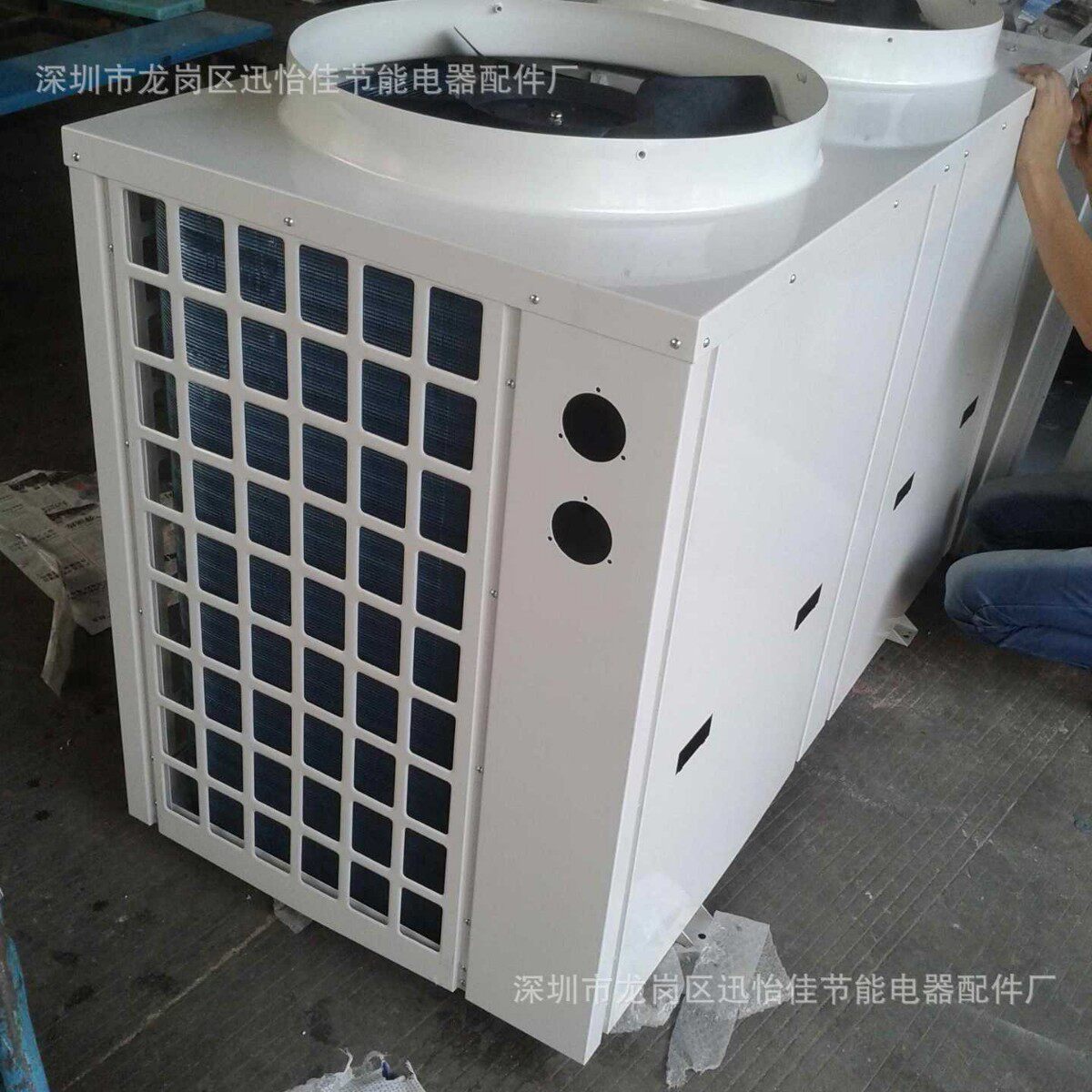 质量可靠 10P顶出风钣金双排L型蒸发器焊工艺管铜线电机风叶