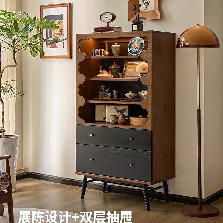 法式中古风实木收纳餐边柜