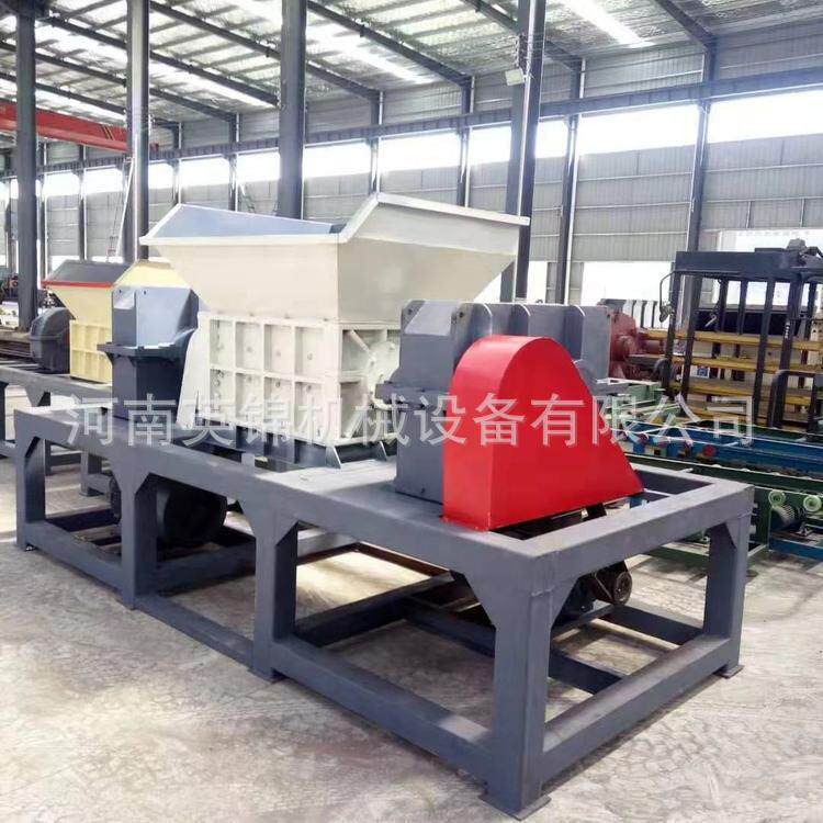 400型双轴塑料粉碎机废旧油漆桶自行车双轴撕碎机工业撕碎机
