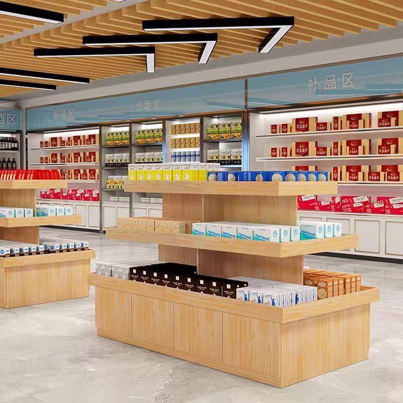 超市中岛堆头促销展示货架