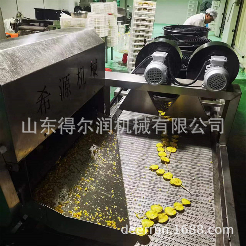 竹签薯塔淋浆机蔬菜串上浆机土豆片茄子片油炸生产线上门安装