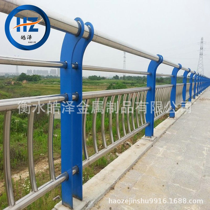 景观河道护栏 桥梁不锈钢复合管护栏 景观灯光隔撞防护栏杆