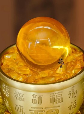 黄铜金蟾吐宝聚财阵招财摆件百福缸家中客厅财位门店铺公司办公室