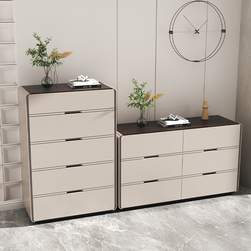 意式极简斗柜卧室储物柜主卧床尾八斗柜现代M简约五斗柜客厅收纳