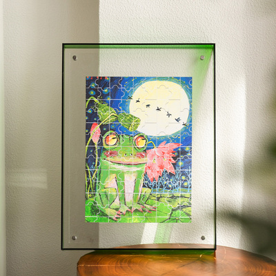 亚克力拼图框300 500片相框挂墙diy手工国潮1000小众双面透明迷你