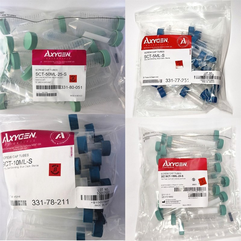 Axygen爱思进 SCT-5ml-10ml-15ml-5H0ml-25-S冻存管 离心管 运输