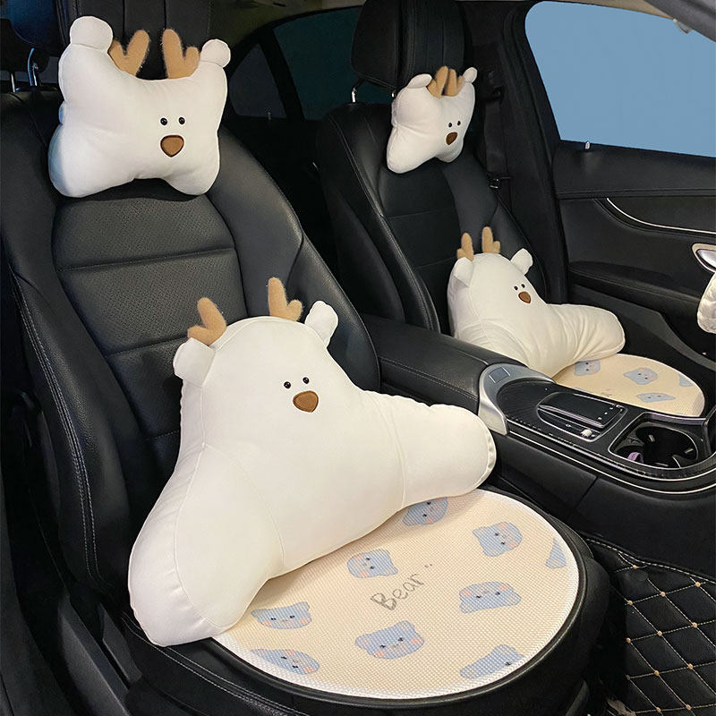 汽车内用头枕腰靠车载座椅颈椎护颈抱枕卡通可爱女靠垫一对靠枕,汽车用品/电子/清洗/改装,头枕,淘宝优惠券,粉丝福利购,淘宝优惠卷