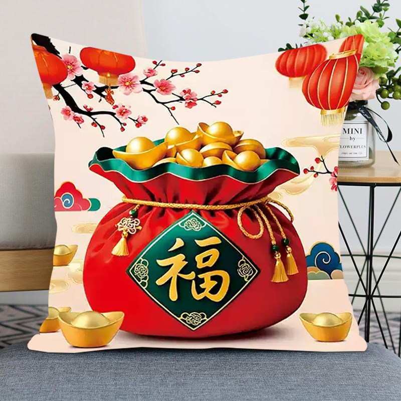 代代福十字绣2025新款线绣抱枕客厅高级感小件卧室年轻人简单刺绣