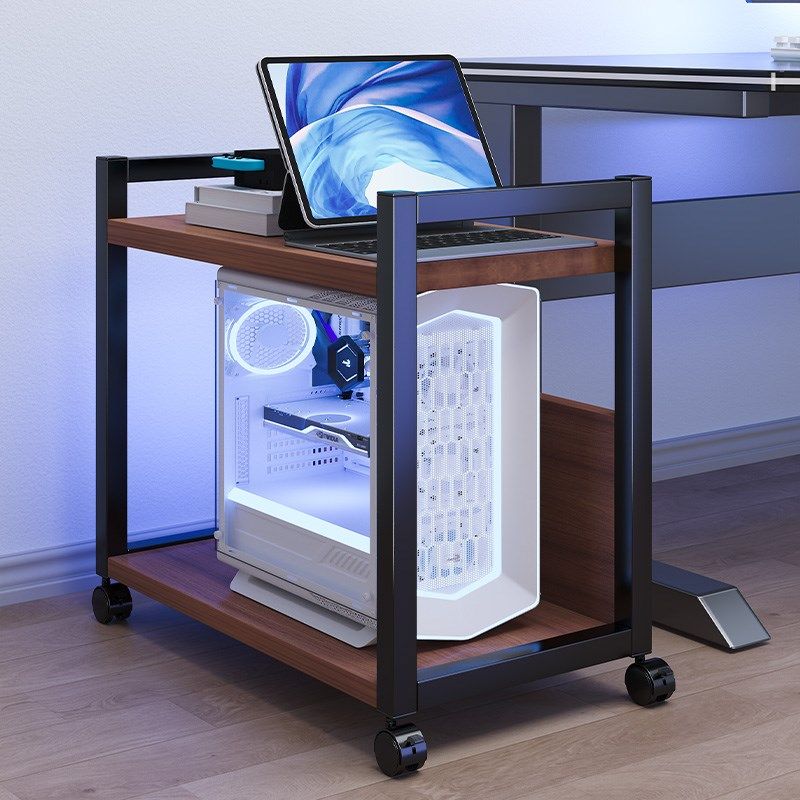 电脑主机托架机箱放置架机箱架底座台式主机架置物架落地架子带轮