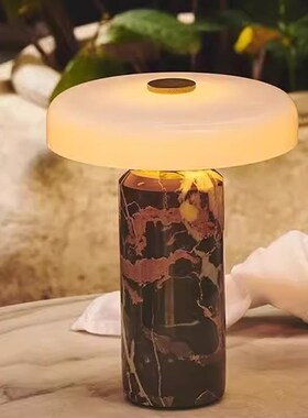 丹麦Trip Carrara便携式充电台灯客厅卧室床头大理石高级感氛围灯