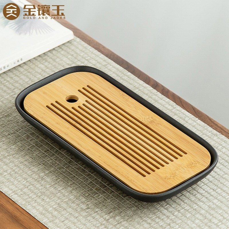 现代家用茶盘陶瓷茶托盘功夫茶具套装干泡台茶海旅行便携小型茶台,餐饮具,茶盘,淘宝优惠券,粉丝福利购,淘宝优惠卷