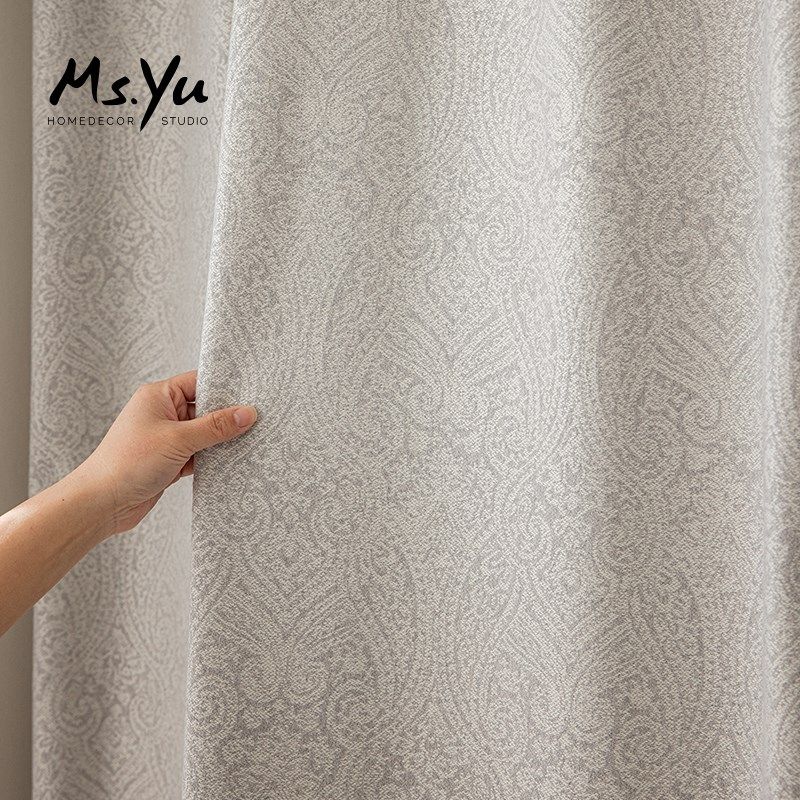 法式宫廷客厅窗帘羊绒色织柯桥半遮光卧室窗帘新款定制黛米喻小姐