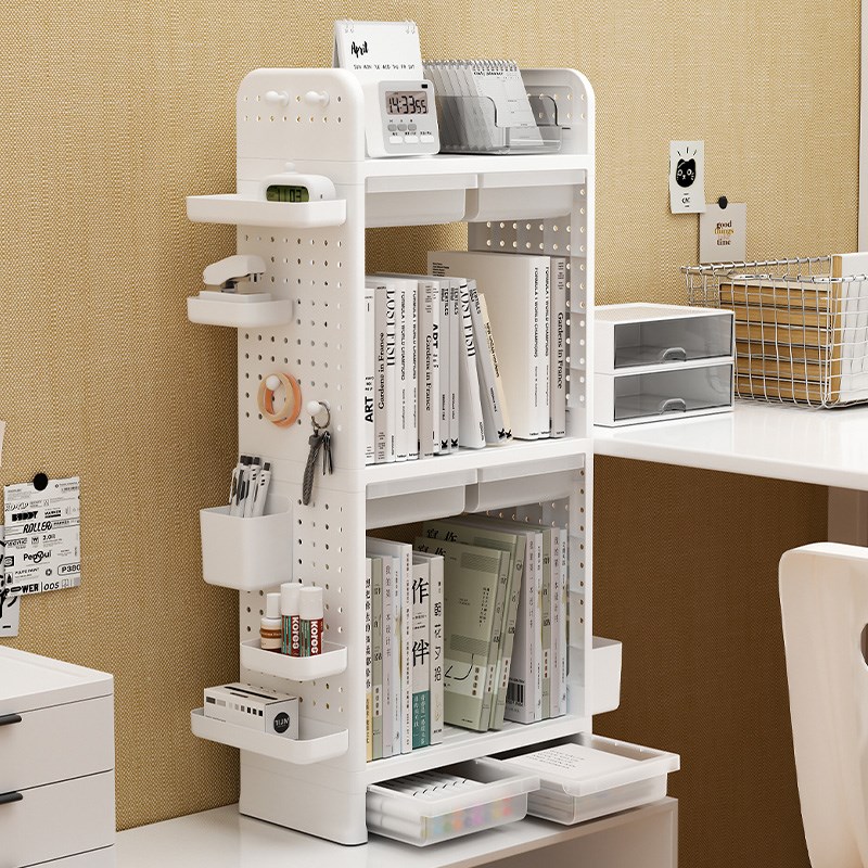 桌面洞洞板收纳盒j置物架学生书桌文具抽屉办公桌迷你免打孔整理