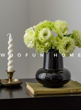 陶瓷花瓶摆件客厅插花轻奢高级感法式白色复古水养鲜花水培花器小