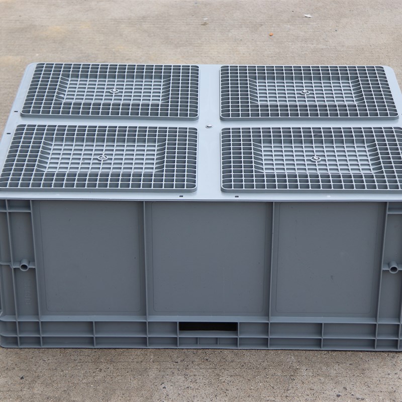 8633加厚箱物流箱汽车配件塑料周转B箱灰色厂家直供800*600*340