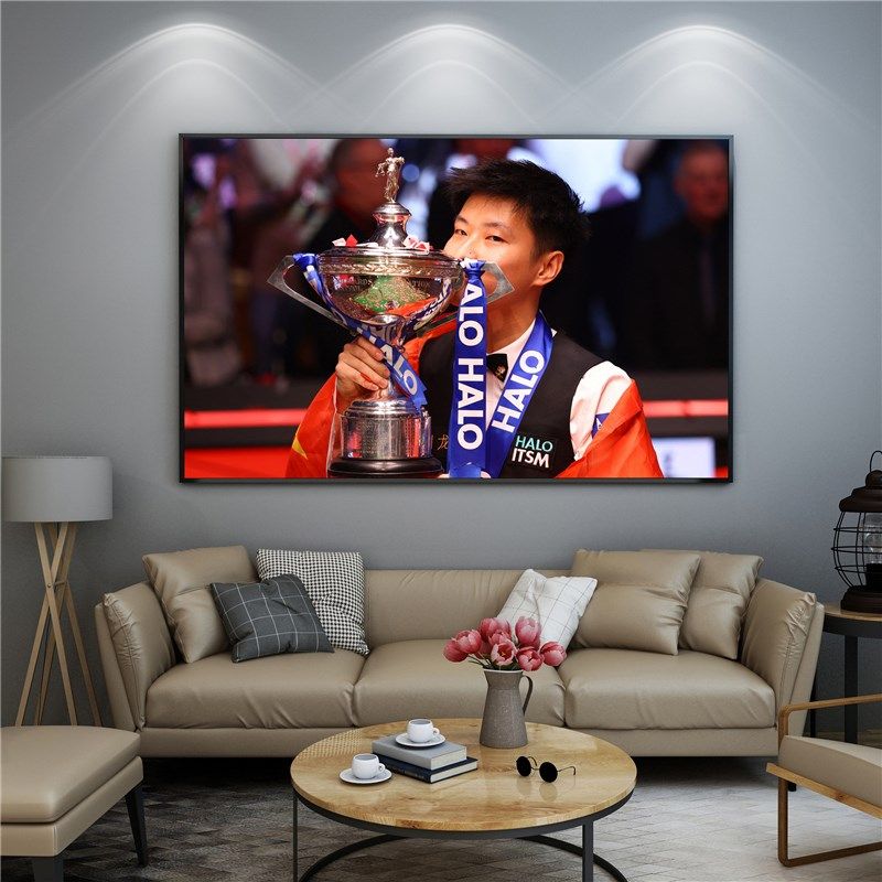 斯诺克台球赵心童夺冠海报挂x画丁俊晖卓球比赛壁画休闲娱乐室画