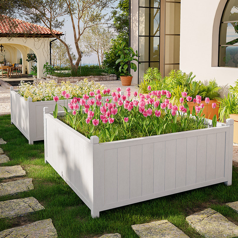 防腐木天台正方形特大号室外楼顶B种植箱庭院子种菜花盆花园专用