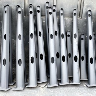 门口雨挡钢化玻璃雨棚钢梁牛腿支架挑梁小区 停雨棚幕墙玻璃 爪件