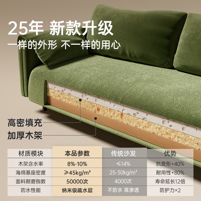 沙发客厅2025新款小户型布艺双人沙发可躺可睡卧室出租房懒人沙发