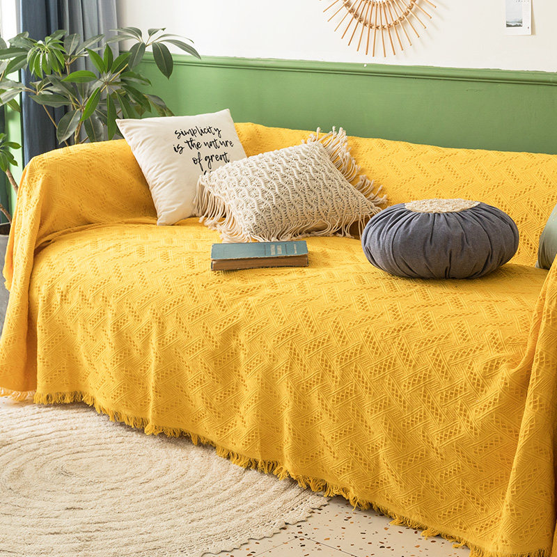 蔓越家 北欧ins全盖沙发盖布全包纯色沙发套罩巾沙发布单双人