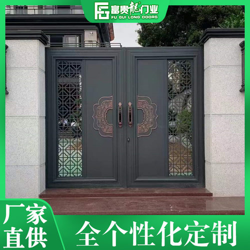 佛山铝艺轻奢电动平移庭院门