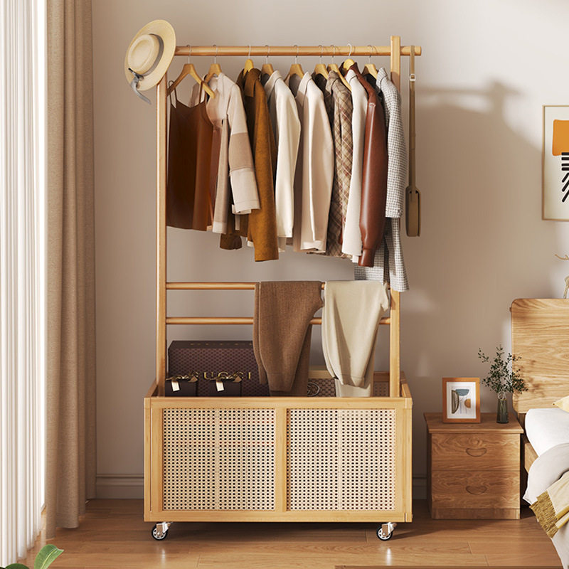 落地卧室门口实木简易衣架家用晾衣架挂衣架多功能轻奢藤编衣帽架,电子元器件市场,电线扎带/束线带,淘宝优惠券,粉丝福利购,淘宝优惠卷