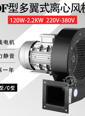 DF多翼式低噪声离心鼓风机120W180W250W370W550W750W1.5KW2.2KW