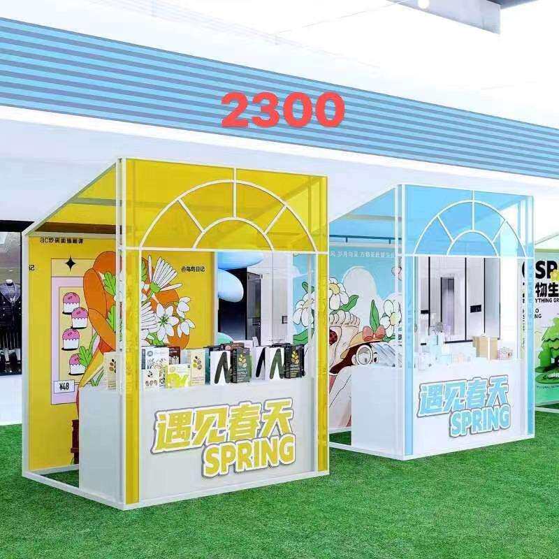 美食摊位促销集市车车车金属促销车展示架展架推车移动网红花架