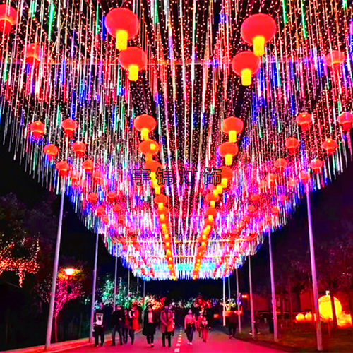 亚克力LED中国结灯笼串户外防水防晒工程街景装饰亮化灯杆灯笼