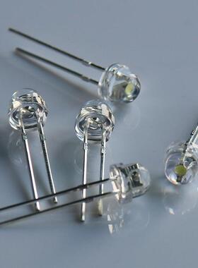 5MM草帽紫光短脚led紫色灯珠直插发光二极管led拍高亮度